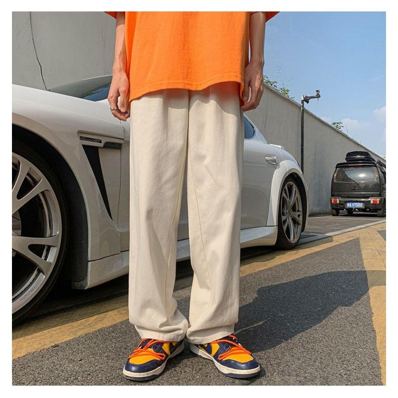 Мужские свободные универсальные и модные весенние новые брюки для commuters, спортивные и повседневные L