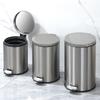 Stainless Steel Garbage Bin Household Foot Pedal Rubbish Storage Basket Kitchen Bathroom Large Capacity Trash Can