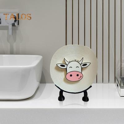 Toilet Paper Holder Funny Cow Design Easy Assembly Universal Toilet Roll Holder Paper Organizer Bathroom Decoration