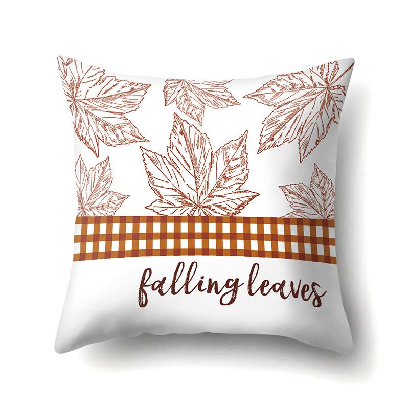 

Наволочка на День благодарения Благословение Кленовый лист Тыква Наволочка на диванную подушку Офис Дом Гостиная Наволочка 45x45 without pillow core