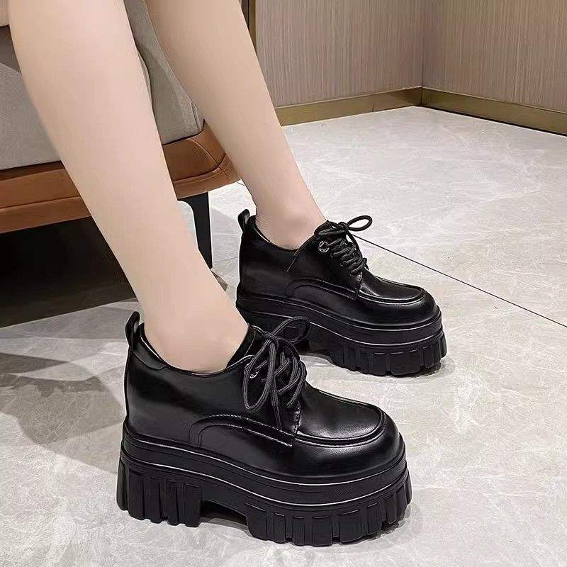 

Dolingmei маленький мужчина 8 см увеличение внутренней высоты кожаные туфли весна и осень британский толстая подошва ветер универсальный толстая подошва маффины обувь лоферы 40