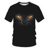Summer Trendy Animal Cat Round Neck Short Sleeved 3D Digital Printed Men's Short Sleeved T-shirt