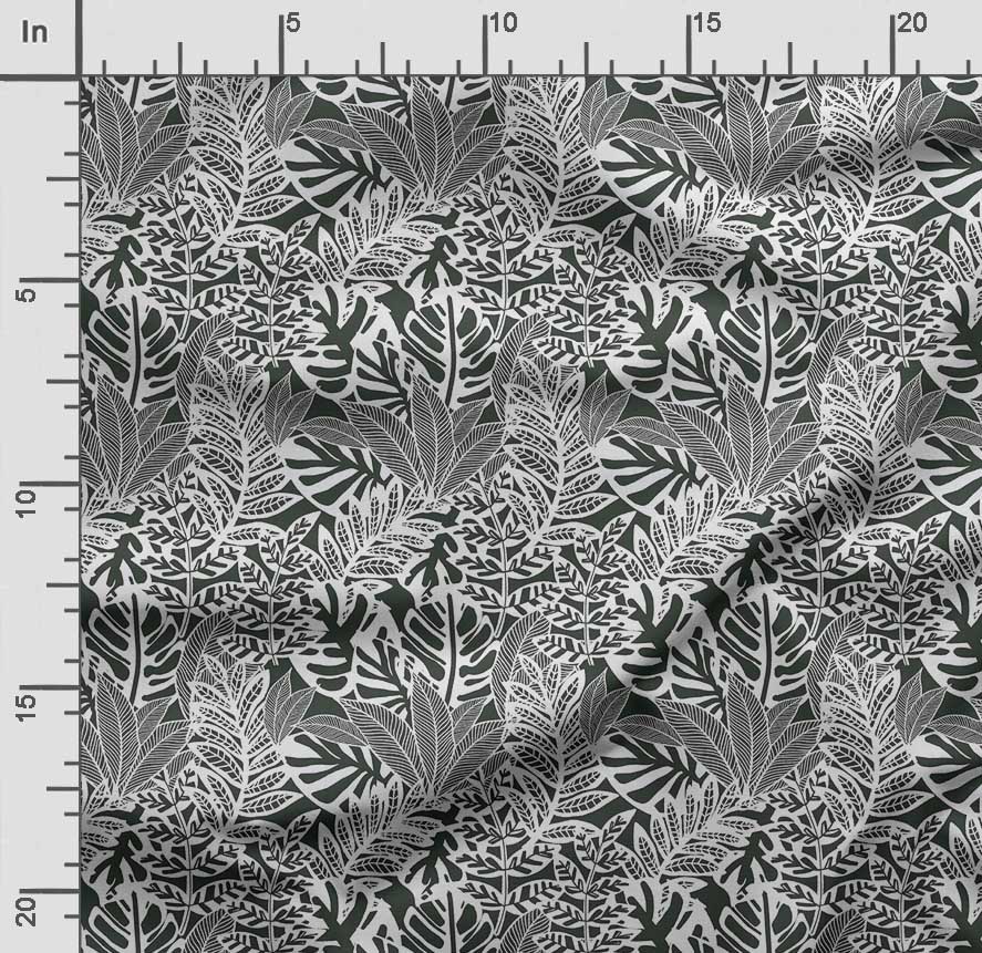 Soimoi Leaves Print,  Cotton Cambric, Quilting Fabric Sold by The Yard 42 Inch Wide, Medium Weight Cotton Fabric,