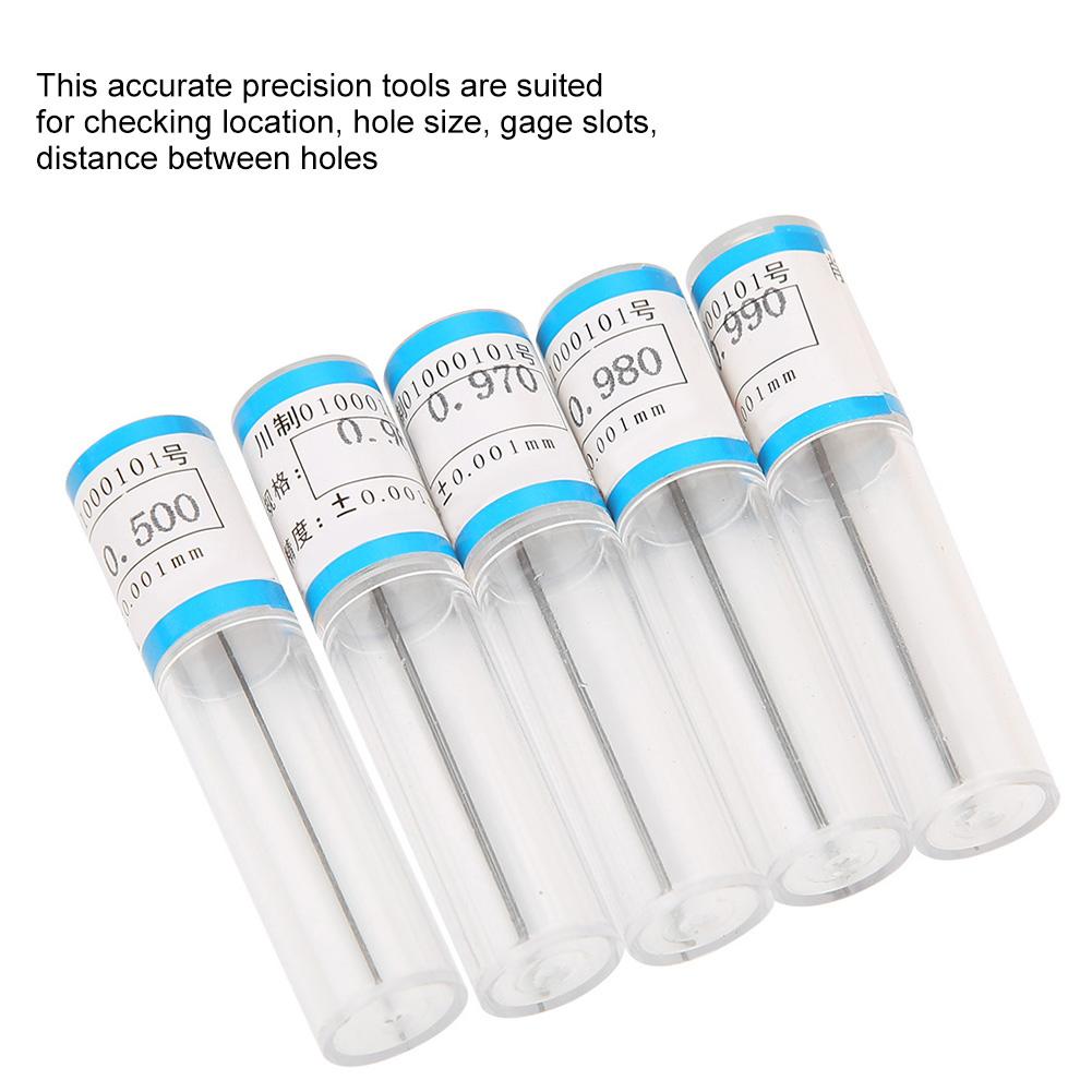 50pcs 0.50.99mm Plug Pin Gage Set 0.001mm Tolerance Bearing Steel Precision Tool