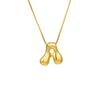 Gold Color Women Choker Titanium Steel A-Z Letter Clavicle Chain Letter Pendant Necklace  Party