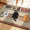 1Pcs Anti Fatigue Kitchen Rugs Cute Cat Print Waterproof Non-Slip Thick Cushioned Kitchen Mat Heavy Duty Comfort Standing Mat for Kitchen