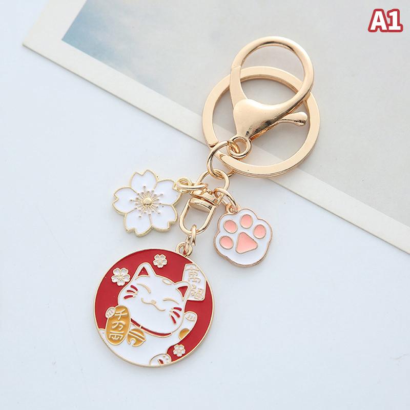 

Милый брелок Кот Удачи Манэки-нэко Кот Домашний питомец Лапа Сакура Оригинальный брелок