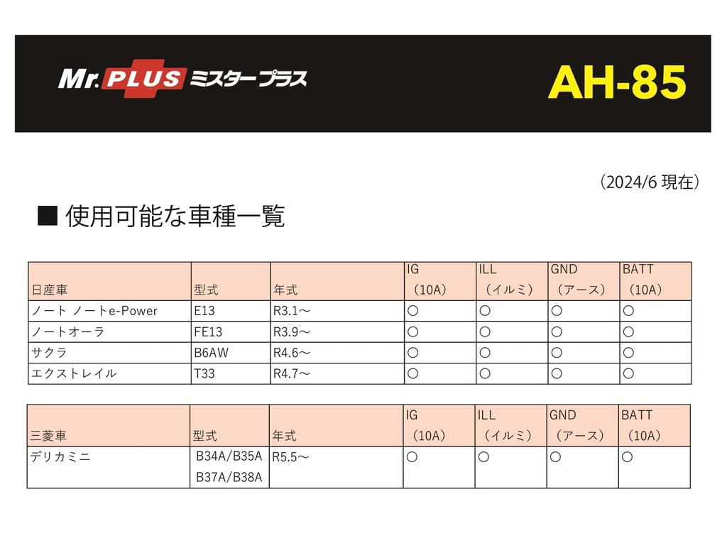 Street Mister Plus Nissan Optional Connector Power Output Harness AH-85