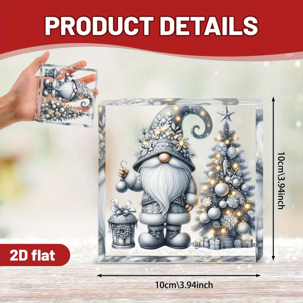 2D Platta Akryl Julkrubba Dekoration, Inomhus & Utomhus Dekor - Använd Inga Batterier/ El Behövs, FrihetsdagsDekorationer, ButiksDekorati