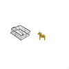 Luxury Kitchen Napkin Dispenser And Swedish Dala Horse Figurine Ornament for Table Restaurant