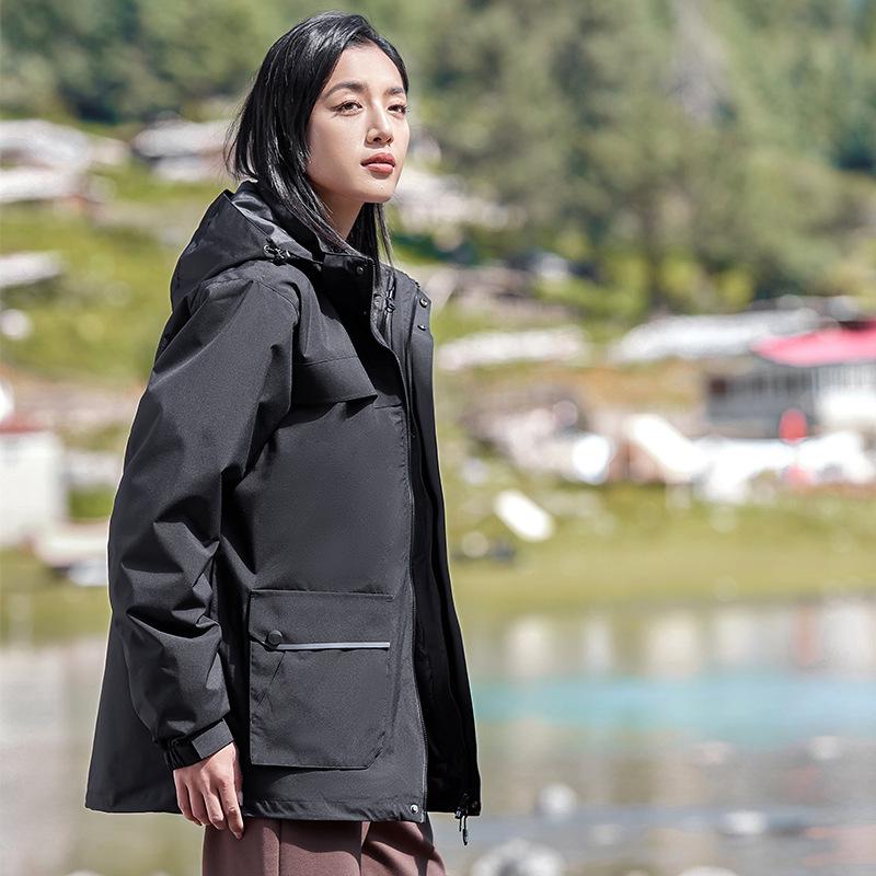 

Новая парка 3-в-1 с флисовой подкладкой, ветрозащитная и водонепроницаемая, для осени и зимы 3XL (Height 180-185 cm)