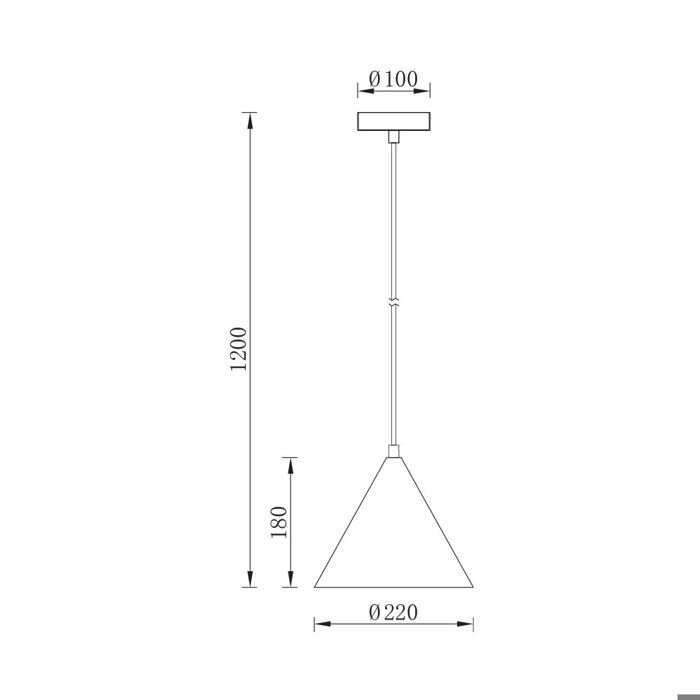 Suspension décorative - BRAYTRON - BV05-00064 - Métal beige - 1xE27 - 23W IP20