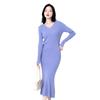Temperament Gentle Knitted Dress for Women Slim Inner Tight Bottoming Sweater Skirt Fall Winter 2025 Elegant Women's Knit Dress Trendsetting Outfits