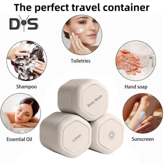 3 szt. Pojemniki podróżne Duża pojemność Odporne na wycieki Lekkie Przenośne Magnetyczne Pudełka do przechowywania szamponu i odżywki