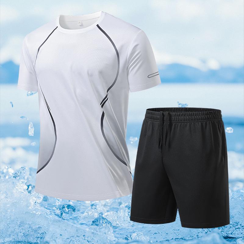 Basketball-Kurzarm-Set im europäischen Stil: Lässiges Sportliches Partner-Outfit