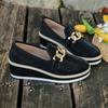 Pegged Heels Single Shoes Women's Shoes Thick-soled Shoes Casual Single Shoes