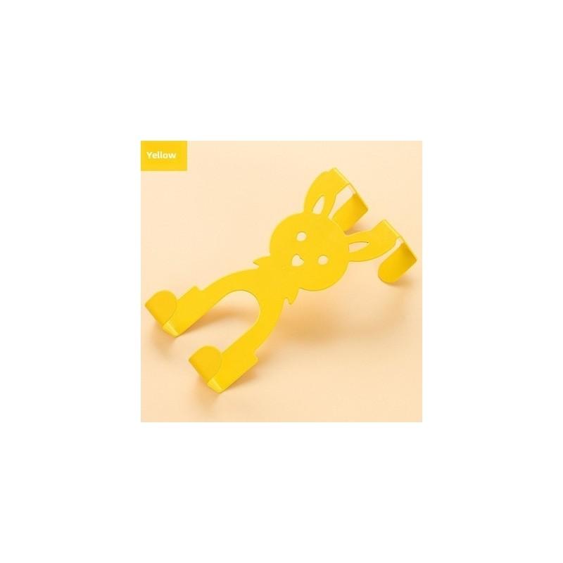 Cartoon Rabbit Door Hook Hangers With Steel Construction For Bedroom Wall Mount Storage