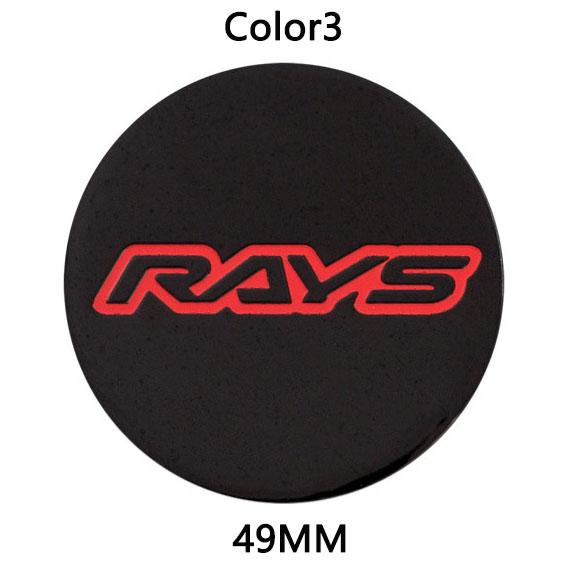 4PCS/Lot 49MMM OLK RAYS SSR ENKEICar Wheel Center Hub Cap Sticker Car Badge Emblem Sticker