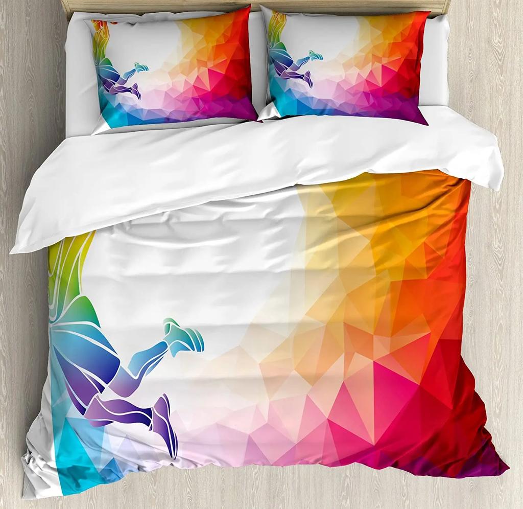 Flame Basketball Ball Box Printed Comfort Duvet Cover Pillow Case Home Textile Quilt Cover Boy Kid Teen Girl 3pcs Bedding Set