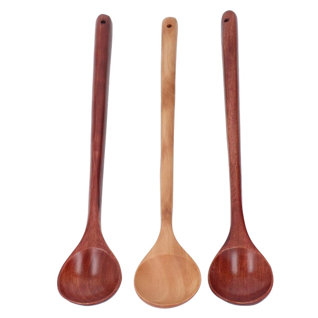 Wooden Long Handle Spoons Wood Extended Multifunctional for Hot Pot Rice Kitchen Cooking Stirring