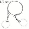 1/2pcs Portable Wire Saw, Stainless Steel Survival Chain Saw for Camping, Hiking, Cutting Wood, Trees & Branches, Outdoor Tool
