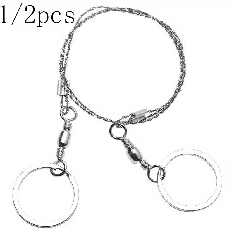 

1/2pcs Portable Wire Saw, Stainless Steel Survival Chain Saw for Camping, Hiking, Cutting Wood, Trees & Branches, Outdoor Tool 1pc
