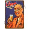 Retro Drink Plaque Art  Beer Wine  Whiskey Decor for Bars  Man Caves