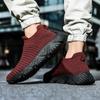 Men's Breathable Sports Shoes, Anti Slip Socks, Foot Stomping Slope Heels, Outdoor Mesh Black Running and Jogging Shoes