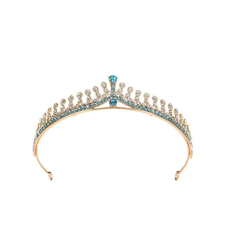 

Bridal Crown Tiara Korean Princess Birthday Crystal Crown Adult Gift Hair Accessories for Women