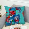 Kwonnys Abstract Art Pillow Case For Car Sofa Decorative Home Double-sided Print Plush Square Throw Pillow Cushion Cover