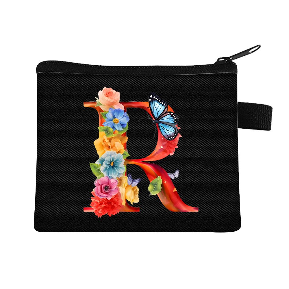 Letter Printed Children'S Change Bag Student Polyester Card Bag Simple Coin Storage Bag Portable Card Bag