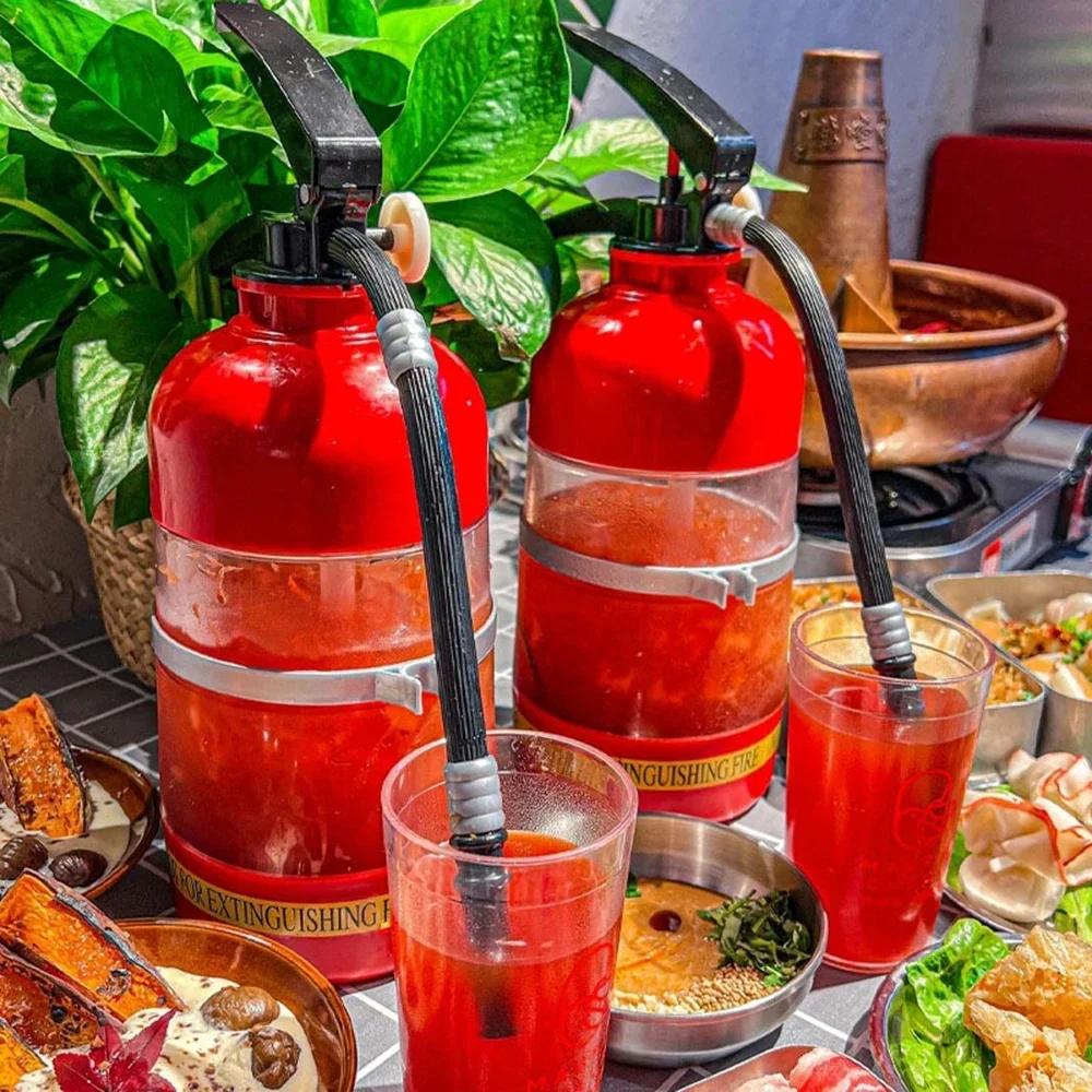 1.5L Creative Fire Extinguisher Drinking Barrel [No cup]Wine Divider Cannon Portable Beverage Beer Drink Dispenser For Party Bar