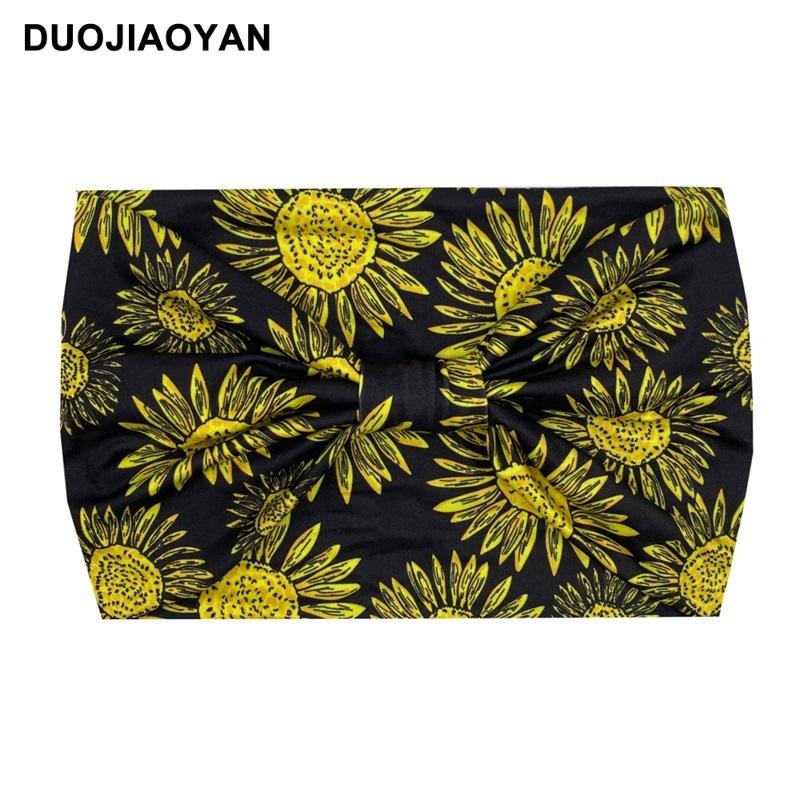 Knot Headband, Color Blocked Pattern Printed Sports Headband, Fashionable Polka Dot Wide Edge Elastic Headband