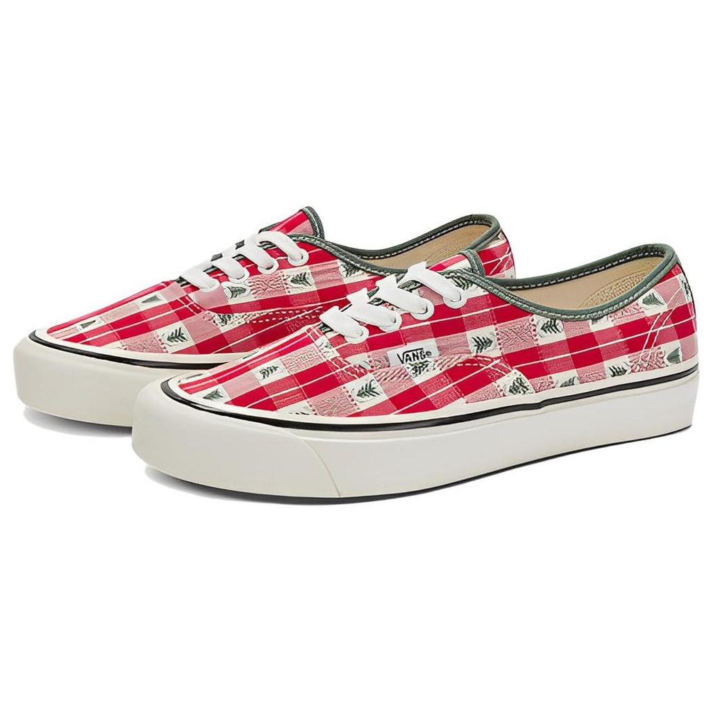 Vans Authentic 44 Dx Canvas Low-Top Skate Shoes Unisex Sneaker White Red Green VN0005U8Y52