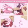 25 Pcs Pink Bow Birthday Party Decorations Glitter Happy Birthday Banner Garland Pink Hanging Swirls Bow Themed Party Decor Streamers for Girls Women