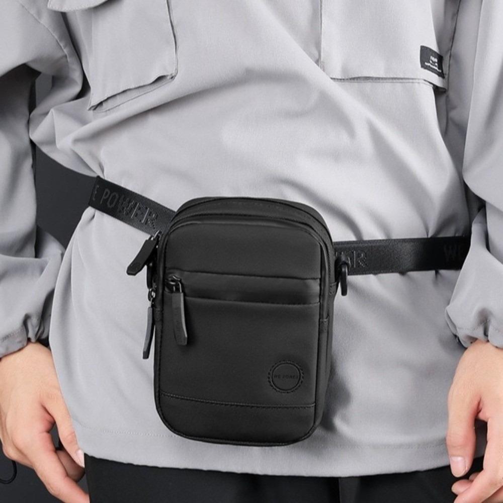 Square Men Crossbody Bag Single Shoulder Nylon Fanny Pack Fashion Men Chest Bag Camping