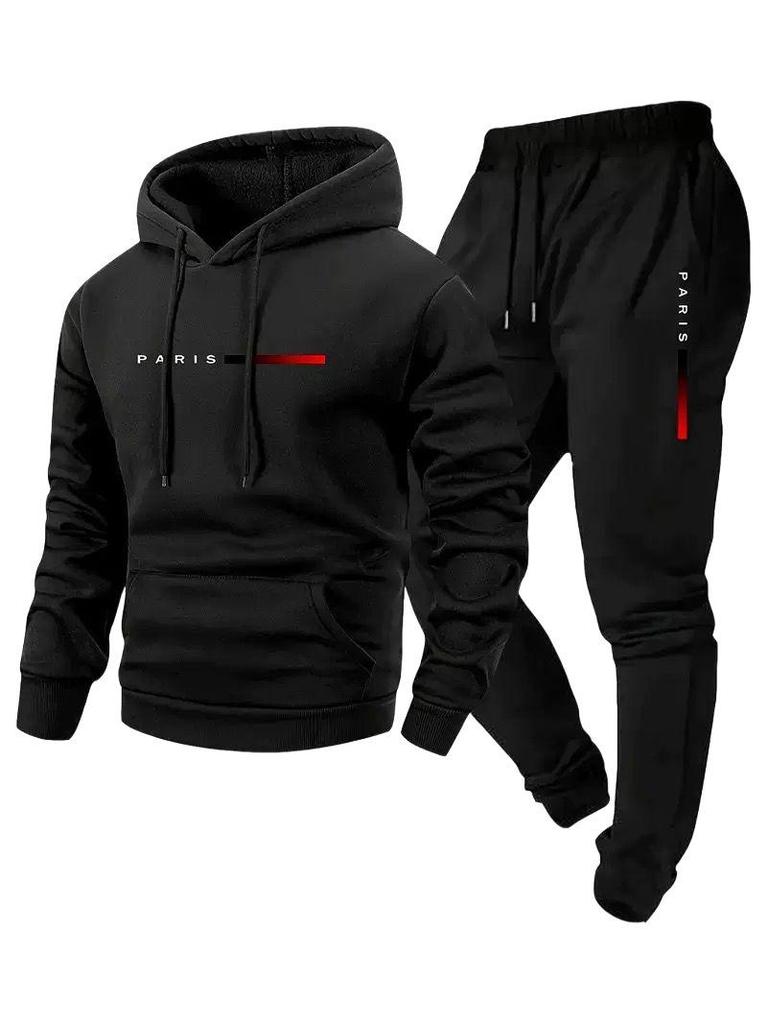 Men's Trendy Casual Hoodie and Sweatpants Set