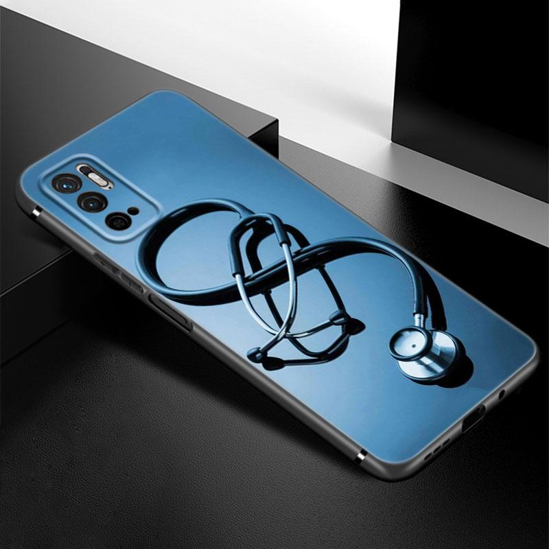 Arzt Krankenschwester Gesundheit Handyhülle für Xiaomi Redmi Note 7 8 9 10 Lite 11 11E 11T 12 Pro 11S 4G 10T 5G 8T 9S 10S TPU Schwarze Hülle