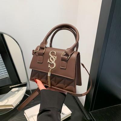 High-end Diamond Portable Fringed Small Square Bag Women's 2025 New Fashion Shoulder Bag Messenger Bag