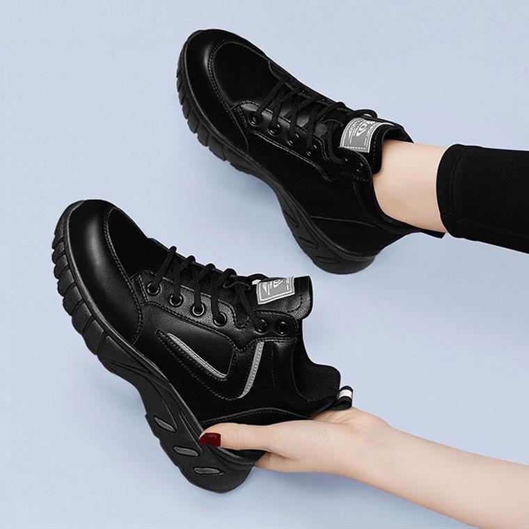 Women PU Athletics Running Shoes Female Winter Non-slip Casual Sneakers Ladies Sport Jogging Shoes