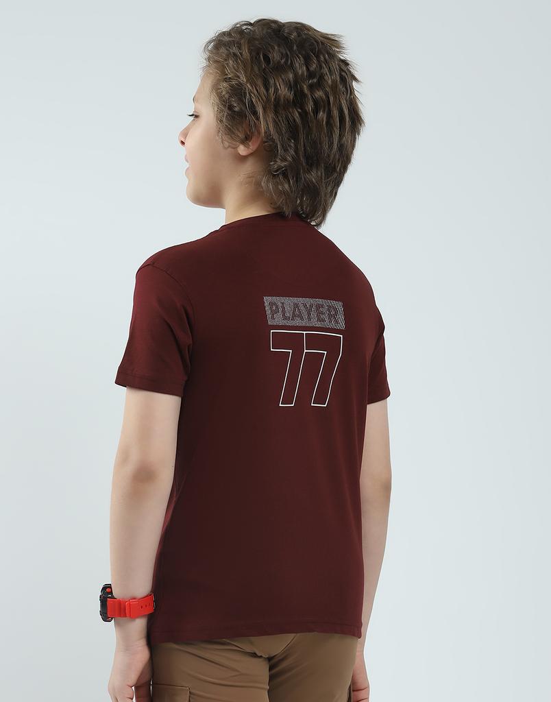 Monte Carlo Boy's Regular Fit Printed Half Sleeve T-Shirt