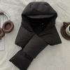 Down Hat And Scarf For Women Hooded Scarf For Women Windproof Thick Integrated Ear Protection Winter Hood Neck Warmer For Cold
