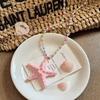 Sea Star Long Beaded Necklace With Alloy Pendant For Summer Beachwear Jewelry