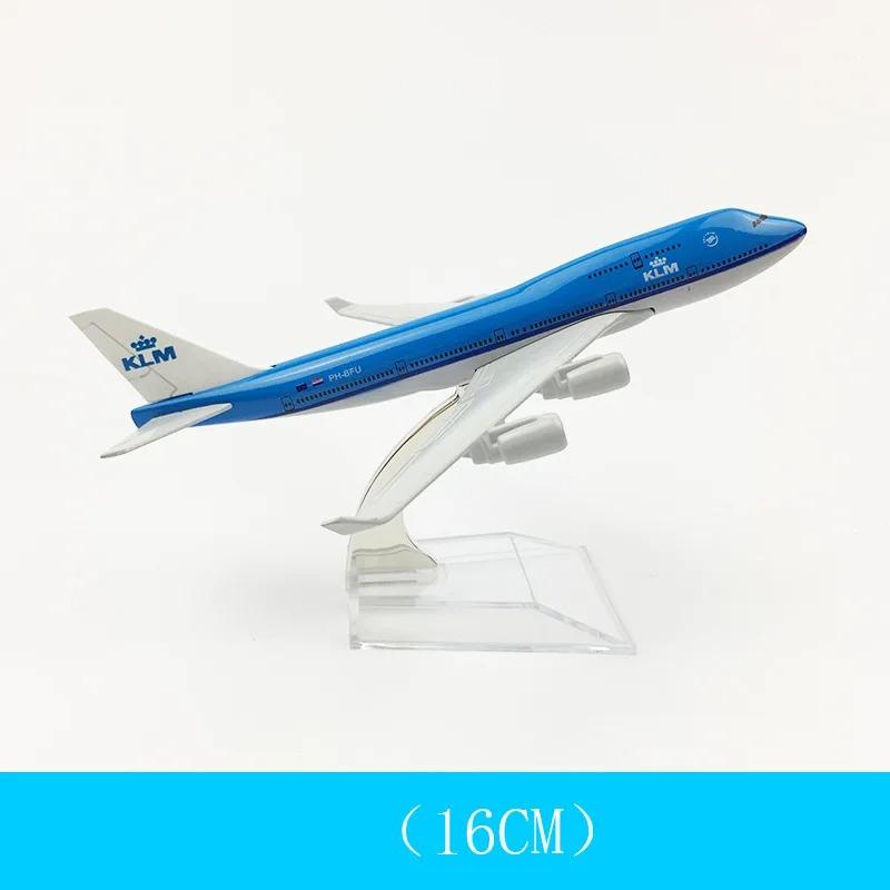 KLM B747 Legierung Flugzeug Flugzeug 16cm 1/400 Maßstab Luftfahrt 747 Flugzeugmodell Spielzeug Dekoration Kinder Sammlung Geschenke
