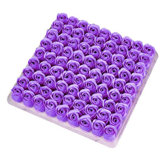 Soap Flower Scented Delicate Soap Scented Soap Rose for Valentine s Day средний фиолетовый