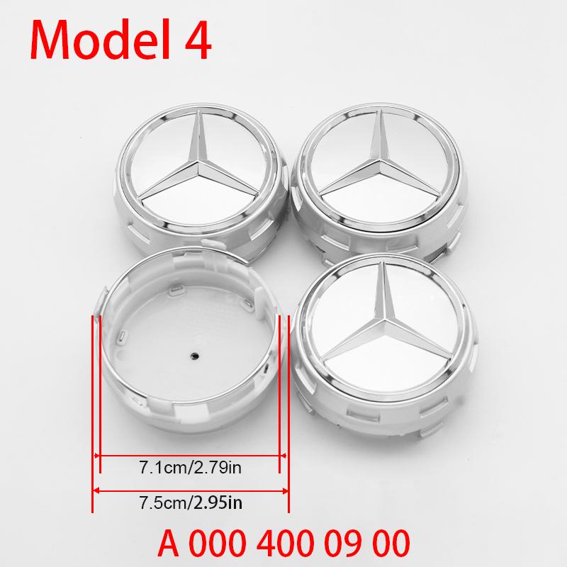 4Pcs 60mm 75mm Car Wheel Center Logo Badge Hub Cap For Mercedes Benz W211 W205 W213 W203 C218 A207 CLA CLS E Class Accessories