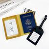 Customizable 11-color PU Leather Passport Holder with Luggage Tag and Card Set