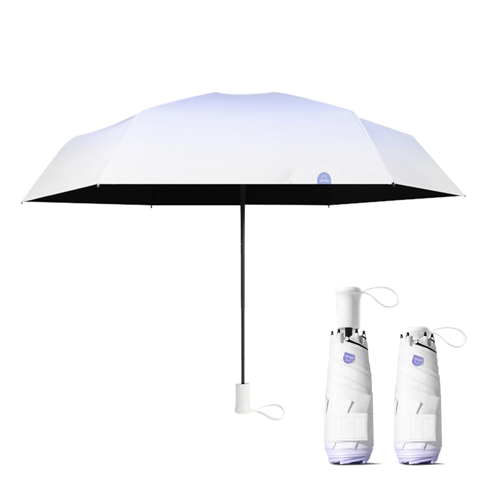 

для Складного Зонта с УФ-защитой, Выдвижной и Скрытый, Портативный и подходящий как для солнечной, так и для дождливой погоды. Включает чехол для хранения [Новинка 2025] Ультралегкий 100%