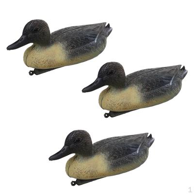 3 Pieces Hunting Plastic Duck Decoy Drake Mallard with Floating Keel for Garden Decor,