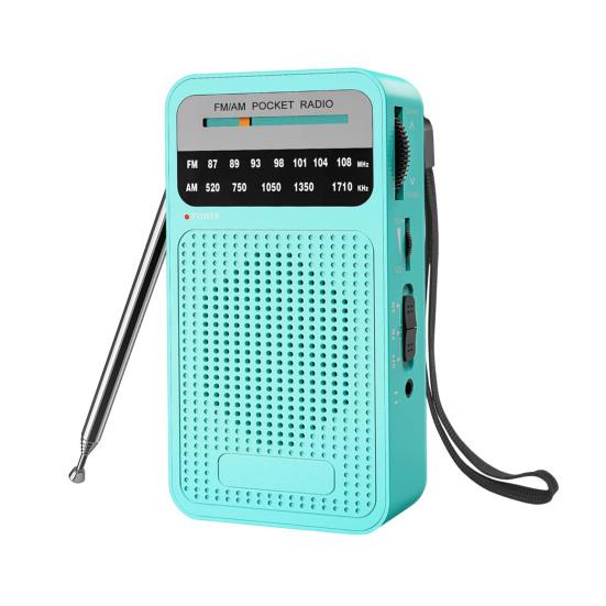 Portable AM/FM Radio with Speaker Clear Stereo Sound Battery Powered Handheld Radio with 3.5mm Headphone Jack